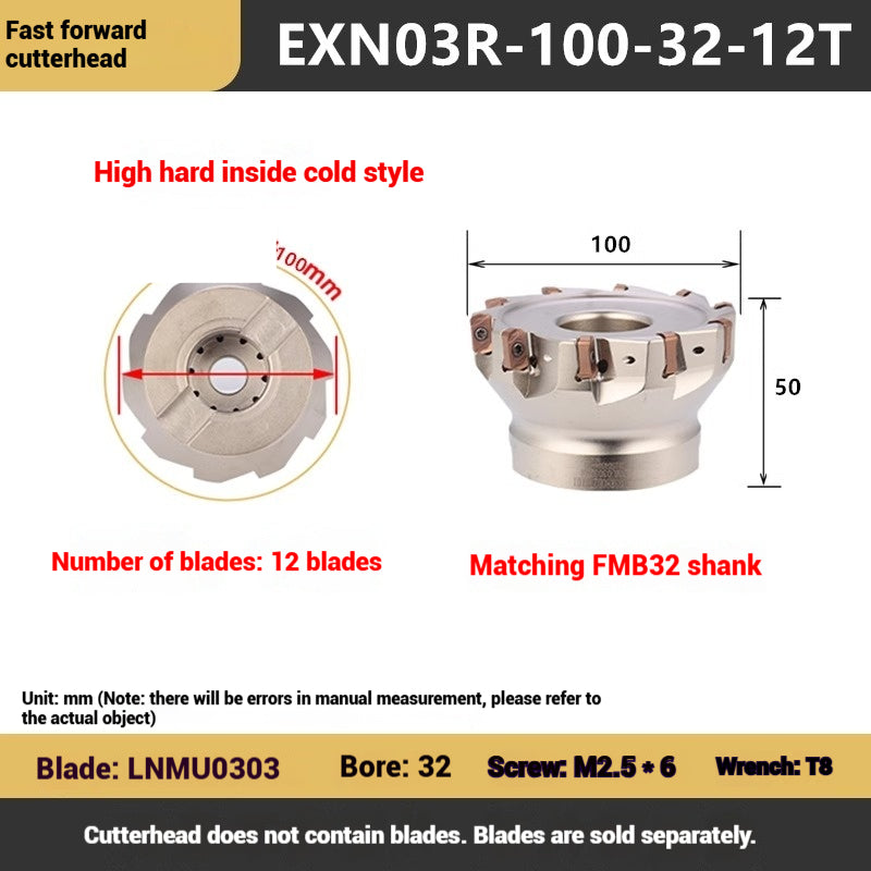 1113-EXN03R fast feed milling cutter disk Toshiba double-sided open roughness internal coolant water discharge milling cutter disk LNMU0303 milling cutter blade Shandong Denso Pricision Tools Co.,Ltd.